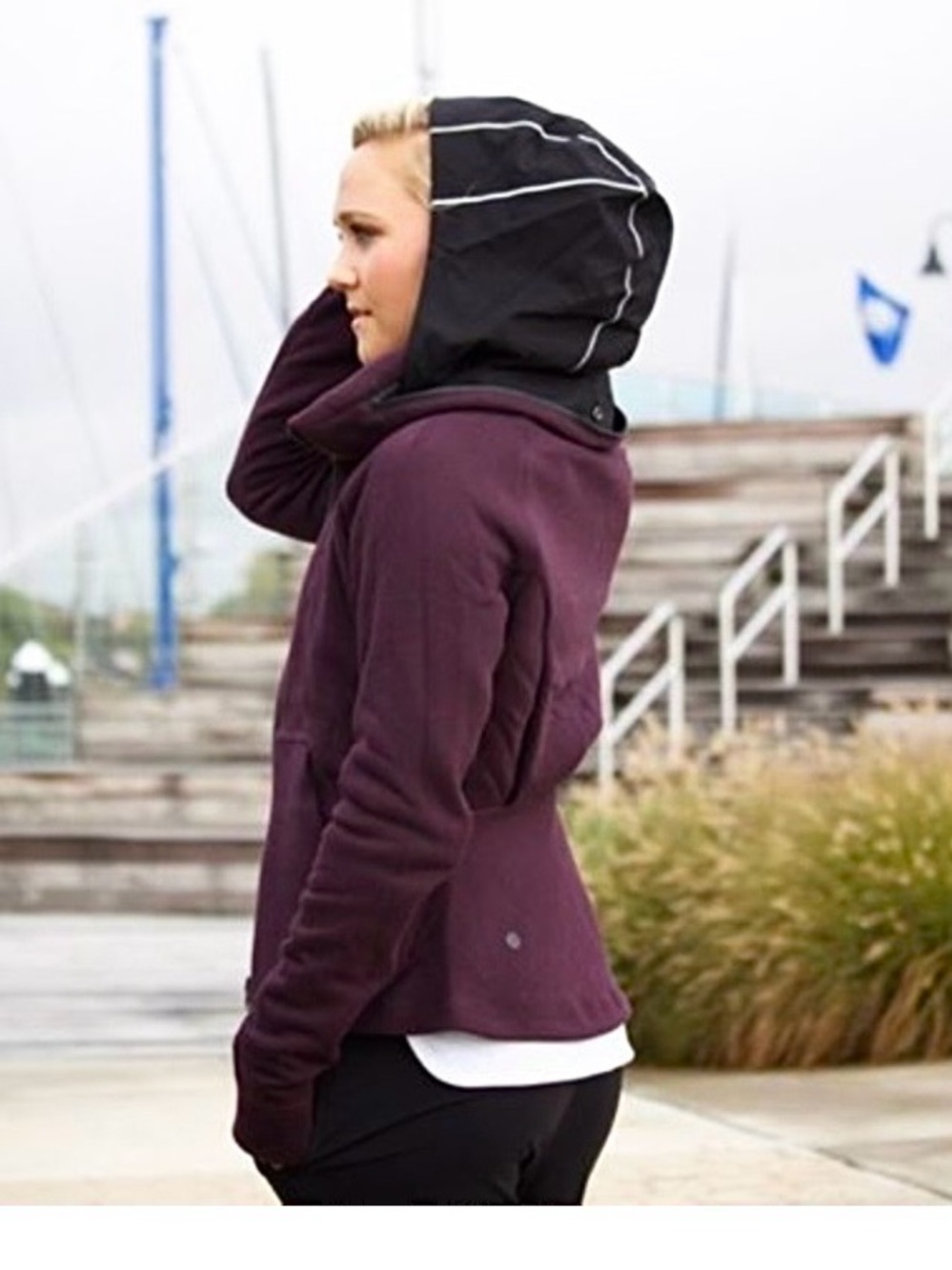 Lululemon & Go Destination Hoodie Jacket 6 High Neck Waterproof Reflective Hood